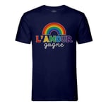 T-Shirt Homme Col Rond L'amour Gagne Lgbtq+ Gay Lesbien Pride