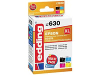 Skrivarpatroner Combi Pack Kompatibel Edding Edd-630 Ersätter Epson 603Xl (T03a1/A2/A3/A4) Svart, Cyan, Magenta, Gul