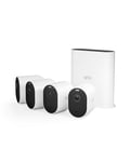 Arlo Pro 5 Camera Surveillance WiFi Exterieure Sans Fil + Smart Hub, 160° Vision Nocturne Couleur Avancée 2K HDR, Sirène, Détection De Mouvement, Inclus 90 Jrs Arlo Secure, Kit de 4 Caméras, Blanc