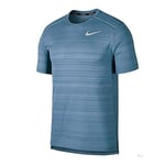 Nike Nk Dry Miler Top Ss T-Shirt - Thunderstorm/(Reflective Silver), M