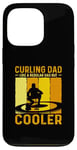 Coque pour iPhone 13 Pro Amateur de curling Cadeaux de sports d’hiver de curling papa