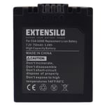 EXTENSILO 1x Batterie remplacement pour Panasonic CGR-S006E, DMW-BMA7 pour appareil photo, reflex numérique (750mAh, 7,2V, Li-ion)