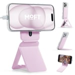 MOFT Trepied Smartphone pour iPhone 16/15/14/13 Series, Support Trepied Universel Invisible pour Téléphone avec 4 Modes pour Self-vlogging, Parcourir, Photographie Macro, Appel Vidéo, Fuchsia