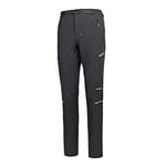 IZAS - Pantalon de Montagne pour Homme - Pantalon de Trekking d'hiver - Tissu Épais et Thermique - Confortable,Respirant et à Séchage Rapide - Asgard FW Noir et Argenté - XL