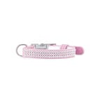 Record - Collier pour Chiens et Chats Paris - Fabriqué en Simili Cuir Souple - Finition Strass - Taille XS - 1,5 cm - Circonférence 28-38 cm - Couleur Rose