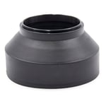 vhbw Pare-soleil compatible avec Sony E 18-200 mm 3.5-6.3 (SEL-18200LE) objectif 62mm - Cache noir, caoutchouc, rond