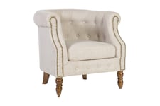 Lenestol HOLMES 83x75x78cm beige - Chesterfield lenestol Beige