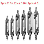 Jeu de forets centraux pour tour à métaux,kit de forets centraux d'angle résistants à 60,outils d'évier à seau,1/1,5/2/2,5/3/4/5,5 pièces,5 pièces,6 pièces,7 pièces - Type Set 07