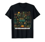 Analogue synthesiser keyboard music modular life T-Shirt