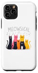 Coque pour iPhone 11 Pro Meowsical Cat Daddy Mommy Cheshire Race Chat Musique