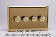 Varilight WVD4 Matrix Faceplate Kit, classic victorian brass, 4-gang