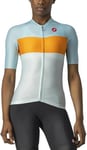 CASTELLI Aero Pro W Jersey T-Shirt Femme, Light Acqua/Pop Orange-Skylight, L