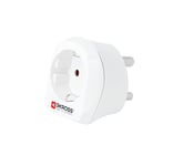 Skross 1.500201-E Adaptateur Prise d'Alimentation Type C (Europlug) Blanc - Adaptateurs Prises d'Alimentation (Type C (Europlug), 100-250 V, 16 A, Blanc, 4000 W, 56 Mm)