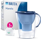 BRITA Marella Water Filter Jug Blue (2.4L) Starter Pack incl. 3x MAXTRA PRO... 