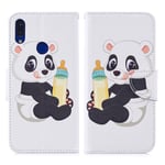 Xiaomi Wonderland Redmi Note 7 / 7S Pro flip kuoret - Panda Pitelee Pulloa Monivärinen