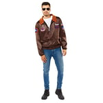 Amscan - Costume Top Gun Maverick, pilote, blouson bomber, pilote de jet, carnaval