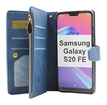 XL Standcase Lyxfodral Samsung Galaxy S20 FE 5G (G780F / G781B) (Mörkblå)