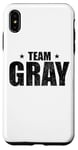 Coque pour iPhone XS Max Gris Nom de famille Anniversaire Gris Nom de famille