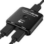 ACASIS Switch HDMI 4K 60Hz, Splitter HDMI Multiprise Hdmi pour TV, Bidirectionnel Commutateur HDMI 2 Entrées 1 Sortie, Compatible avec Xbox PS5/4/3 Blu-Ray Player Fire Stick Roku