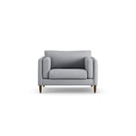 Habitat Newington Fabric Cuddle Chair - Grey Dark Leg