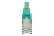 StarTech.com 1.5m CAT6a Ethernet Cable - Aqua - Low Smoke Zero Halogen (LSZH) - 10GbE 500MHz 100W PoE++ Snagless RJ-45 w/Strain Reliefs S/FTP Network Patch Cord - patchkabel - 1.5 m - akvamarin