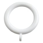 Merriway BH07017 Lot de 24 anneaux de tringle à rideaux en plastique Blanc 35 mm/OD 42 mm