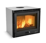 Nordica Insert 60 Aéré Cheminée 60 CM Bois 6,5KW 186 m3 Rebouchage Noir