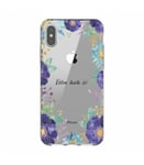 Coque Iphone XS MAX Fleur 15 Violet personnalisee Transparente