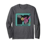 MTV Music Television Record Vinyl Vintage Big Chest Logo Long Sleeve T-Shirt