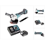 Dga 506 RG1 Meuleuse d'angle sans fil 18 v 125 mm Brushless + 1x Batterie 6,0 Ah + Chargeur - Makita