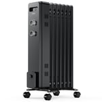 VonHaus Oil Filled Radiator 7 Fin, Oil Heater Portable Electric Free Standing