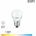 Ampoule led E27 7W Ronde équivalent à 48W - Blanc Chaud 3200K