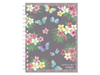 Herlitz Ladylike Butterflies, Mönstrad, Grå, Multifärg, A5, 100 Ark, Rutat Papper, Vuxen