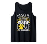 Rescue Save Love, Animal Rescue Dog Cat Lovers Tank Top