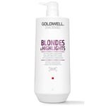 Goldwell Dualsenses Blonde And Highlights Anti-Yellow Conditioner, For Neutralising Unwanted Yellow Tones 1000ml (Worth £83.25)