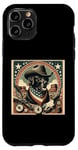 Coque pour iPhone 11 Pro Chemise noire pour chien shérif labrador retriever maman Wild West