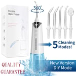 Cordless Water Flosser Teeth Cleaner Portable Dental Floss 5 Jet Tips For Travel