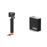 GoPro AFHGM-003 The Handler (Floating Hand Grip) - Official Accessory, Black & Enduro Rechargeable Battery (HERO12 Black/HERO11 Black/HERO10 Black/HERO9 Black) - Official Accessory