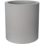 Riviera - Pot en plastique rond aspect granit 30 cm Gris clair