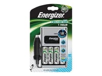 Energizer - 1 h chargeur de batteries - (pour 4xAA/AAA) + adaptateur secteur + adaptateur d'alimentation de voiture 4 x type AA - NiMH - 2300 mAh