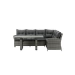 Venture Home London 7310-004 Loungeset soffa, bord, grått/mönstrat