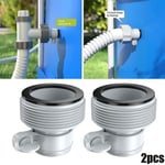 Adaptateur de tuyau pour piscine - MOOHOP - Lot de 2 - Gris - Accessoire de pompe résistant à l'eau