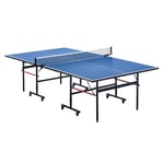 VEVOR Table de ping-Pong, pour Le Jeu de Tennis de Table Professionnel, Tables de Tennis de Table Pliable Portable d'intérieur en MDF, avec Filet à Serrage Rapide et Roues verrouillables, 12 mm