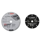 Bosch Accessories 5 disques à tronçonner Expert for Inox (76 x 10 x 1 mm) & Disque à tronçonner Carbide Multi Wheel (pour bois, plastique, tuyau en cuivre, Ø 76 mm, alésage Ø 10 mm)