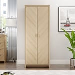 Armoire 2 portes Galano Bonny – Meuble de chambre à coucher avec rail de suspension et tiroir, organisateur de rangement pour armoire – 51.8 w x 72.6