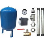 Kit Surpresseur Vertical 200L Pour Groupe Surpression Raccord 1" Kit Réservoir Vessie Vertical avec Accessoires