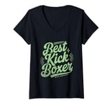 Womens Best Kick Boxer Kickboxing Kickbox Kickboxer V-Neck T-Shirt