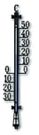 TFA Dostmann thermomètre analogique d'extérieur, en Format XL, 12.6008, résistant aux intempéries, thermomètre de Jardin, thermomètre pour véranda, Balcon, terrasse, Montage Mural, Noir
