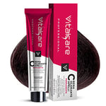 Vitalcare | Professional - Coloration Permanente Professionnelle, Crème Colorante Cheveux, Teinture Cheveux avec Protéines de Soie, n° 5/56, Rouge Vénitien, 100 ml