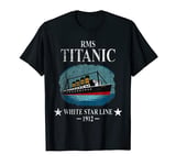 RMS TITANIC White Star Line Cruise Ship 1912 Boys Girls Kids T-Shirt